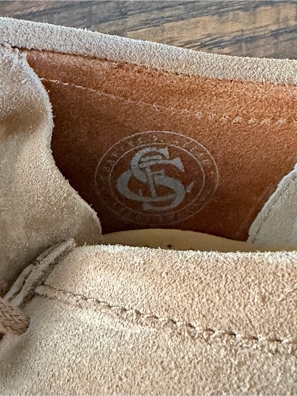 Clarks Wallabee Men's Suede Loafers - Wheat - Picture 8 of 10